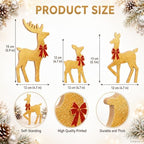 Christmas Reindeer Home Decor, 3pcs Farmhouse Christmas Decorations Indoor - Image 4