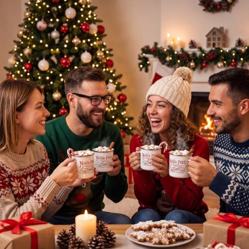 Yaomiao 30 Pcs North Pole Christmas Coffee Mugs, Stainless Steel, Enamel - Image 5