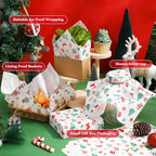 Marspark 100 Sheet Christmas Tree Elk Snowflake Wax Paper 11.4 x 11 Inch - Image 2