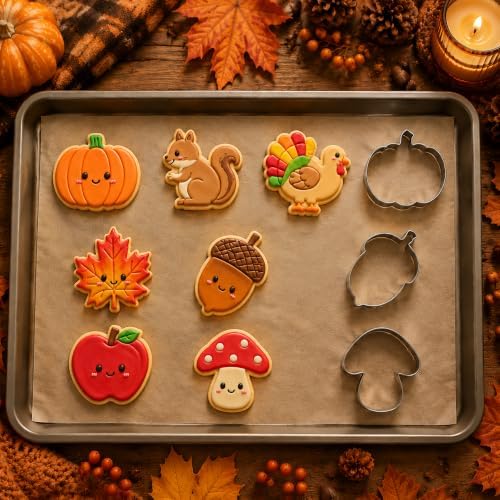 Fall Thanksgiving Cookie Cutters - 7PCS Stainless Steel Biscuit Molds - Image 2