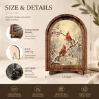 Winter Cardinal Arched Table Sign, Christmas Farmhouse Shelf Decor - Image 2