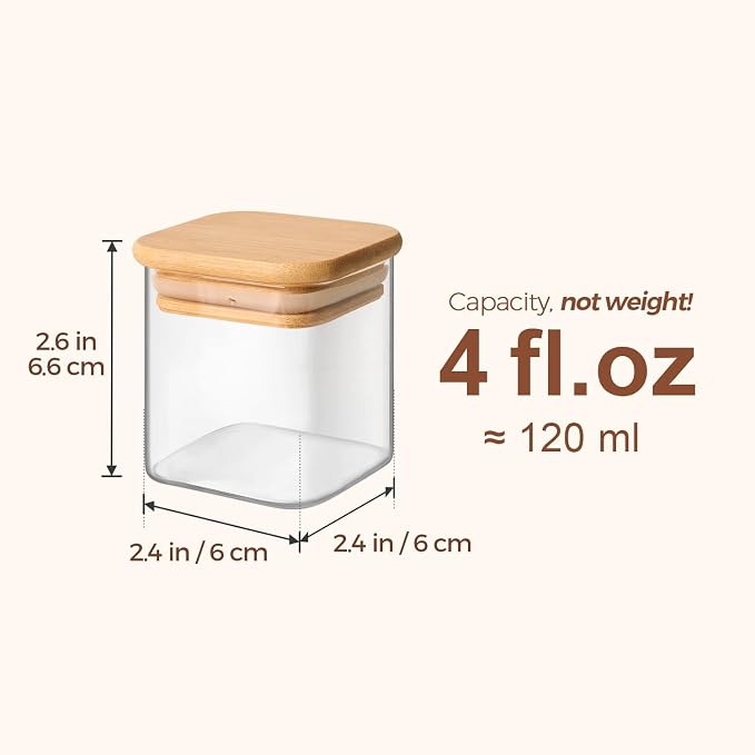 ComSaf Spice Jars with Labels 4 oz 6Pack, Small Spice Containers Starter Set - Image 3