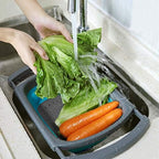 QiMH Collapsible Colander Set of 3-2 PC 4 Quart and 1 PC 6 Quart Over the Sink - Image 5