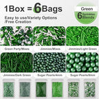 Green Sprinkles, Green White Cake Sprinkles Mix for Cakes, Cupcakes, 180g - Image 3