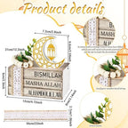 4 Pcs Table Decorations Tiered Tray Decorations Mini Wooden Books Signs for Office Shelf Classroom Tabletop Bookshelf(Ramadan) - Image 4