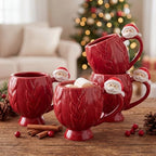 Layhit 6 Pcs Christmas Coffee Mug Set 12 oz Red Sweater Ceramic Mugs - Image 3