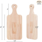 LZMS 4-Pack 13"x 5 1/2" Small Wood Serving Boards Set | Unfinished Wood Crafts - Image 2