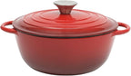 Gibson Home Addlestone 2.65 Quart Round Enamel Cast Iron Dutch Oven Pot by GibsonHomewares