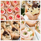 120pcs Jumbo Natural Tulip Cupcake Liners, Greaseproof Muffin Liners - Image 7