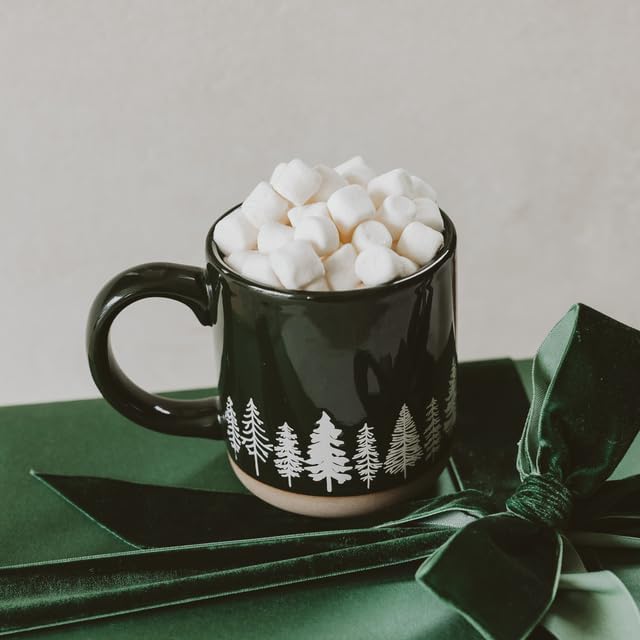 Sweet Water Decor White Pine Trees Coffee Mug, 14oz Stoneware Christmas Mug, Dishwasher & Microwave Safe, Large Holiday Winter Cup for Coffee, Tea & Hot Chocolate, Stocking Stuffer Gifts for Women - Image 6