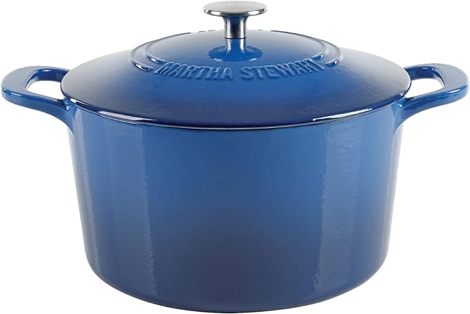 MARTHA STEWART Gatwick 7-Quart Enamel Cast Iron Dutch Oven Pot by MarthaStewart