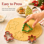 Christmas Cookie Cutter Set, 5-Piece Stainless Steel with Soft Edges - Image 3