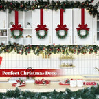 Retrowavy 12 Pcs Small Christmas Kitchen Cabinet Wreaths with Ribbon - Image 6