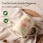 18 oz Large Ceramic Coffee Mug, Porcelain Tea Cup with Big Handle - Image 4