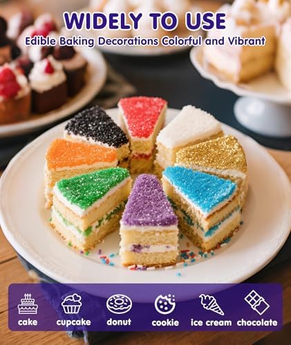 Edible Purple Halloween Sugar Crystals,Edible Sprinkles for Cake Decorating - Image 3