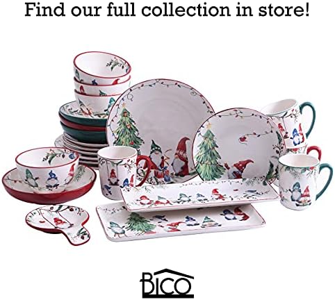 Bico Christmas Gnome Ceramic Mug Set of 4, Christmas Coffee Mugs, 16oz Holiday Cups for Tea, Cocoa, or Hot Drinks, Microwave & Dishwasher Safe - Image 5