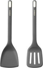 2 Pack Silicone Spatula, Heat Resistant 600°F Silicone Spatulas Set, Turner & by KOBACH