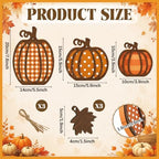 3 Pcs Fall Pumpkin Decor, Wooden Autumn Fall Decorations for Home - Image 3