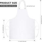 Foaincore Bib Aprons, Unisex Apron No Pocket Bulk Machine Washable Plain Aprons - Image 2