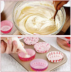 SANNIX 450pcs Valentine's Day Cupcake Liners Heart Baking Cups Cupcake Wrappers Paper Wraps Muffin Liners for Valentine's Day Wedding Birthday Party Candy Cake Decorations Supplies (9 Designs) - Image 4