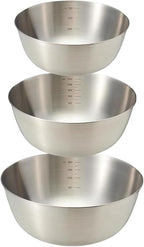 Mixing Bowls Set, Stainless Steel by Unknown
