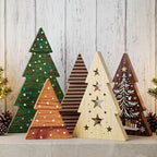 Christmas Decor 5 Pcs Wooden Tabletop Christmas Tree Decorations Sign by KLYRO