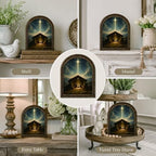 Nativity Scene Arched Decor, Christmas Manger Table Sign, 5.9x7.9 - Image 5