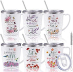 Didaey 6 Pcs Christian Tumbler with Lid Straw, 11 oz Faith Gifts for Women by Didaey