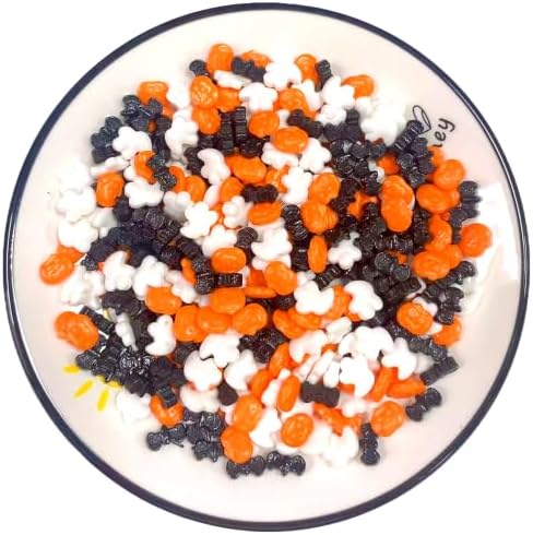 Sentovac Halloween Pumpkin Bat Ghost Sprinkle Edible for Cake Decorating Sugar Candy Cookie Cupcake Topper Baking Decorations Halloween Christmas Supplies - Image 5