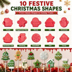 10 Pcs Christmas Cake Pop Molds Set with 100 Sticks - Image 2