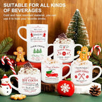 QIKSION 16oz Christmas Coffee Mugs, Large Hot Chocolate Mugs Set of 6, Holiday Cocoa Ceramic Mug Gift Set for Family, Friends and Colleagues - Image 5