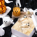 Didaey 4 Pcs Halloween Ghost Glass Mugs with Handle 12 oz Cute Milk Cup - Image 4