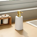 Small Soap Dispenser for Bathroom and Kitchen, Modern Farmhouse Striped Style - Image 5