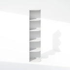 Furinno Reed Corner Shelf, 5-Tier Corner Bookshelf, Book Shelf, Corner Shelves - Image 5