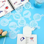 JULBEAR 4th of July Cookie Cake Stencils 36 Pieces Reusable Patriotic Mold - Image 4