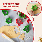 JOYIN 13 PCS Christmas Cookie Cutters in Stainless Steel with 3.5í plus Grip and a Rolling Pin for Xmas Holiday Party Baking Supplies, Snowflake, Gingerbread Cookies Mold and Baking Gift - Image 4