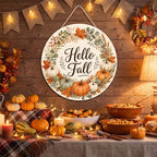 Thanksgiving Decorations - Hello Fall Wooden Wreaths for Front Door - Image 6