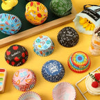 SANNIX 450pcs Back To School Cupcake Liners Baking Cups Cupcake Wrappers - Image 3
