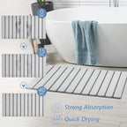 AWW Foldable Stone Bath Mat, Quick Dry Diatomaceous Earth Bath Mat - Image 2