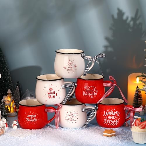 Sawysine 6 Set Christmas Coffee Mugs, Holiday Gift, Cute Style - Image 3