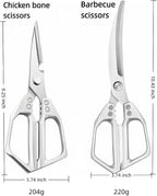 2 heavy-duty food scissors, premium ultra sharp Japanese stainless steel - Image 7