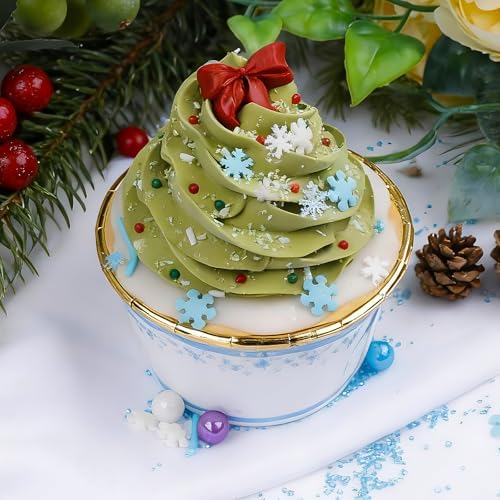 Winter Frozen Snowflake Sprinkles for Cake Decorating 5 oz, Christmas & Holiday Blue and White Sprinkles Edible Jimmies Nonpareils and Sanding Sugar for Cookies, Baking, Cakes, Cupcakes Desserts Decorating - Image 4