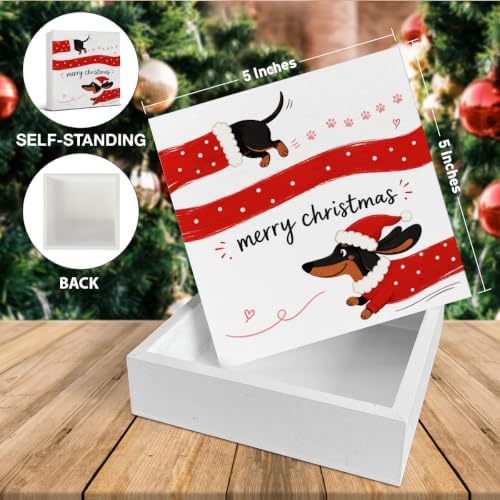 Dachshund Christmas Decor, Merry Christmas Weiner Dog Decorations - Image 2
