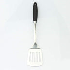 Brushed Slotted Stainless Steel Turner, Non-Slip Spatula - Image 4
