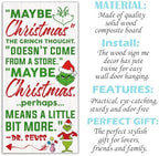 Christmas Decor Sign, Christmas Hanging Wooden Signs, Winter Decorative Wall Signs, Rustic Winter Wood Door Sign, Farmhouse Outdoor Wood Xmas Decor, Xmas Wall Art 6x12 Inches - Image 2