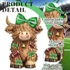 2 Pack Football Highland Cow Figurine Resin Football Decor - Image 3