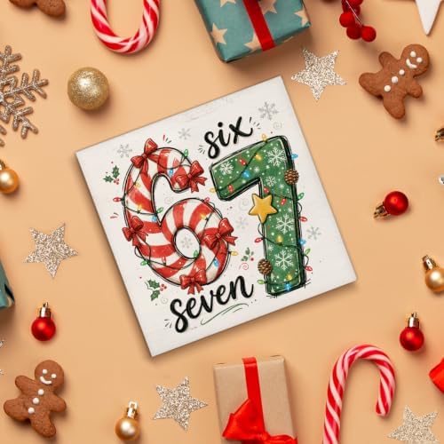 Funny 67 Meme Christmas Decor, Six Seven Christmas Wood Signs - Image 4