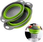 2 Pack Collapsible Colander Set, Emptycolor Foldable Collapsible Strainers by Unknown
