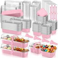LemonRoad 240 Sets Pink Mini Loaf Pan with Lids and Spoons by Unknown