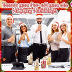 Vesici 6 Set Christmas Glasses Cups 16 oz Xmas Drink Cup with Lid Straw and Stopper Can Shaped Beer Tumbler Christmas Appreciation Gifts with Cards and Bow for Women Birthday Party Favor(Vintage) - Image 6